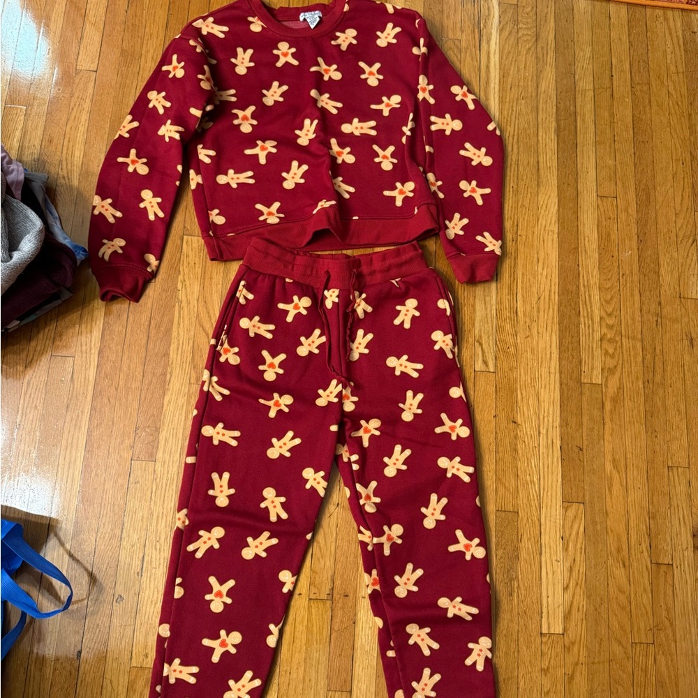 Cozy Red Gingerbread Man Jumpsuit